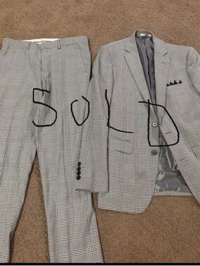 Philosophy Gray Glen Plaid Suit - Two-Piece Set